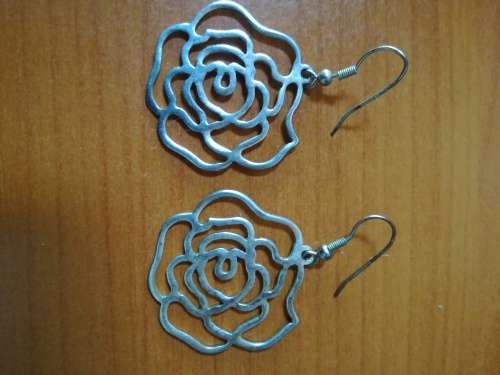Rose Drop + Flower Earrings